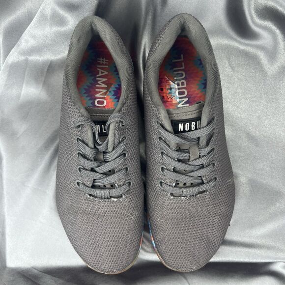 NOBULL Outwork Patchwork Trainer Shoes Men’s 6 Women’s 7.5 Gray Gum Superfabric - Picture 11 of 13